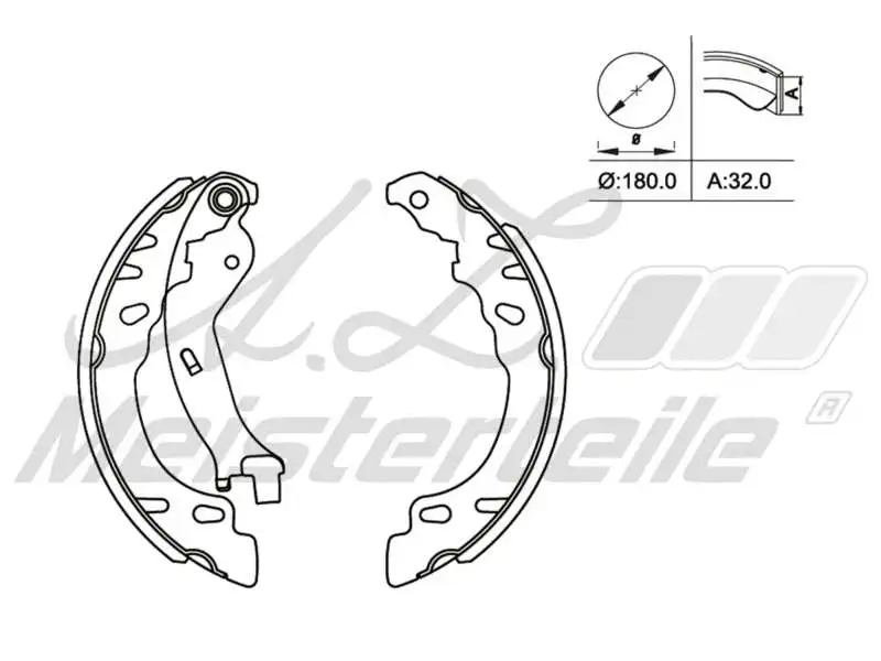 Brake Shoe Set (AZMT-44-026-1051)