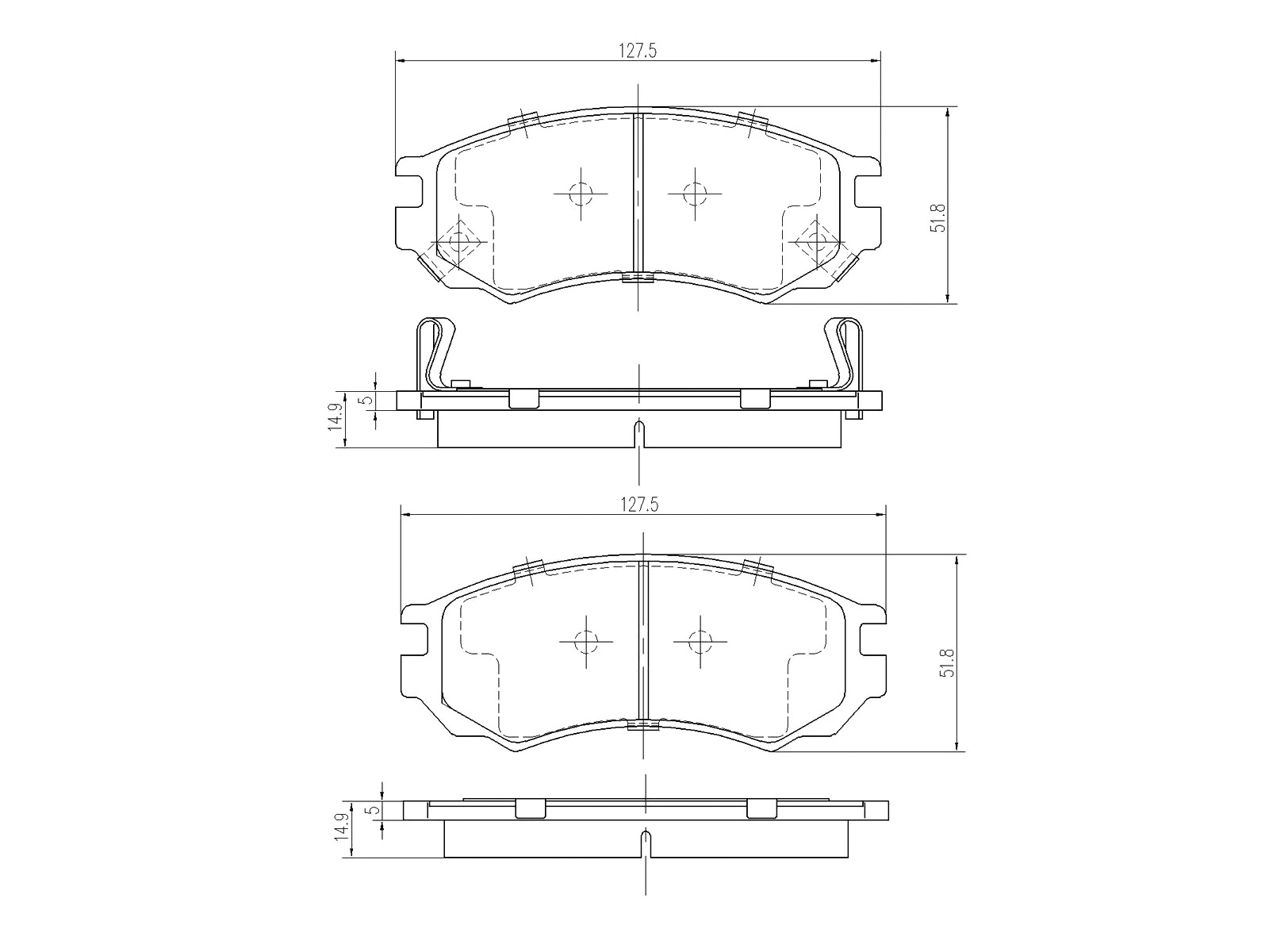 Brake Pad Set, disc brake (AZMT-44-022-1402)