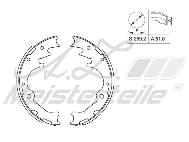 Brake Shoe Set (AZMT-44-026-1350)