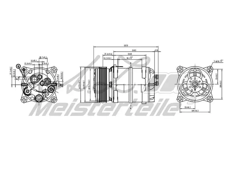 Compressor, air conditioning (AZMT-45-041-1077)