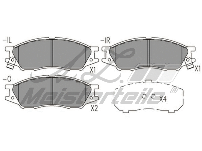 Brake Pad Set, disc brake (AZMT-44-022-1967)