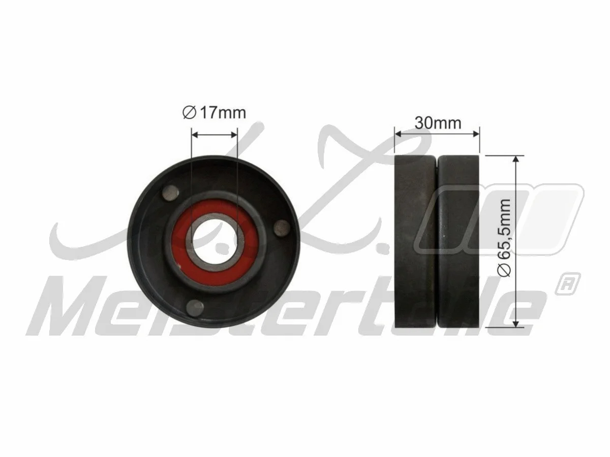 Deflection/Guide Pulley, V-ribbed belt