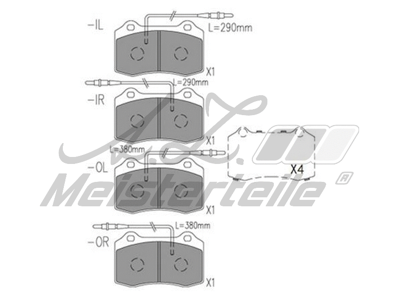Brake Pad Set, disc brake (AZMT-44-022-1717)