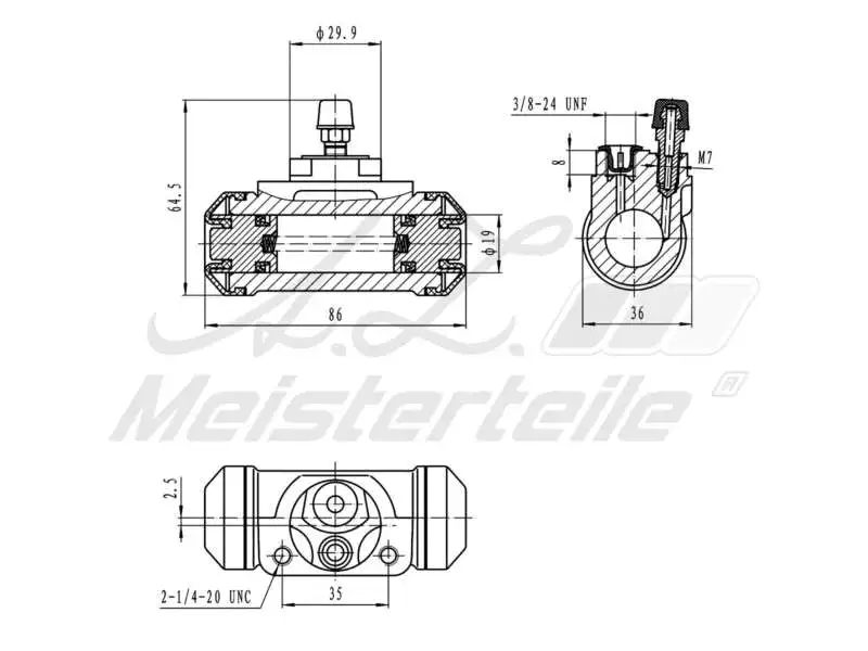Wheel Brake Cylinder (AZMT-44-111-1112)