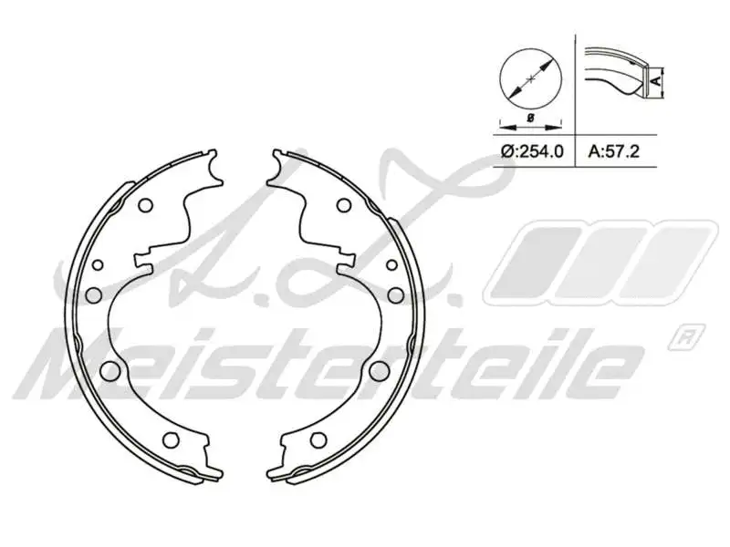 Brake Shoe Set (AZMT-44-026-1398)