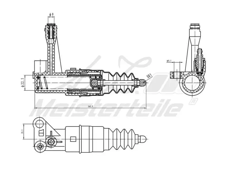 Slave Cylinder, clutch (AZMT-47-031-1004)