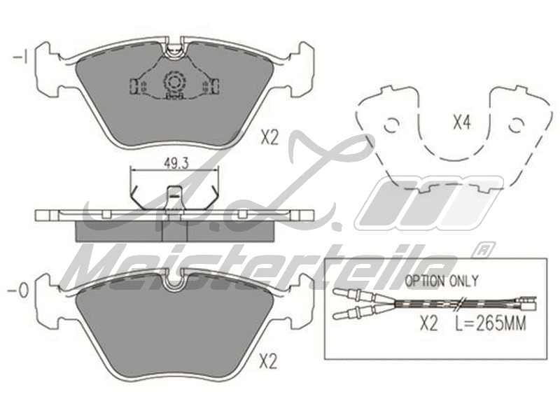Brake Pad Set, disc brake (AZMT-44-022-1933)