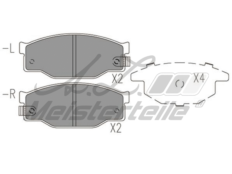 Brake Pad Set, disc brake (AZMT-44-022-2418)