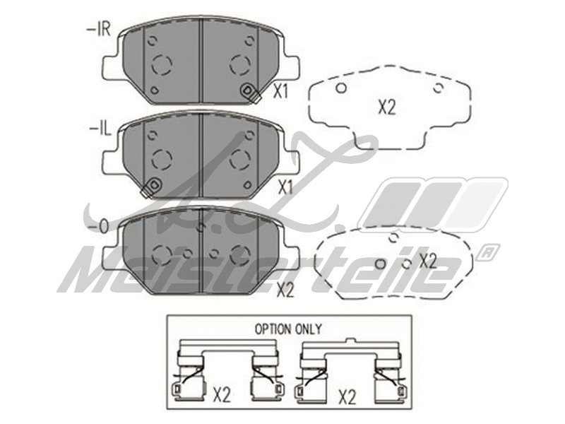 Brake Pad Set, disc brake (AZMT-44-022-2608)