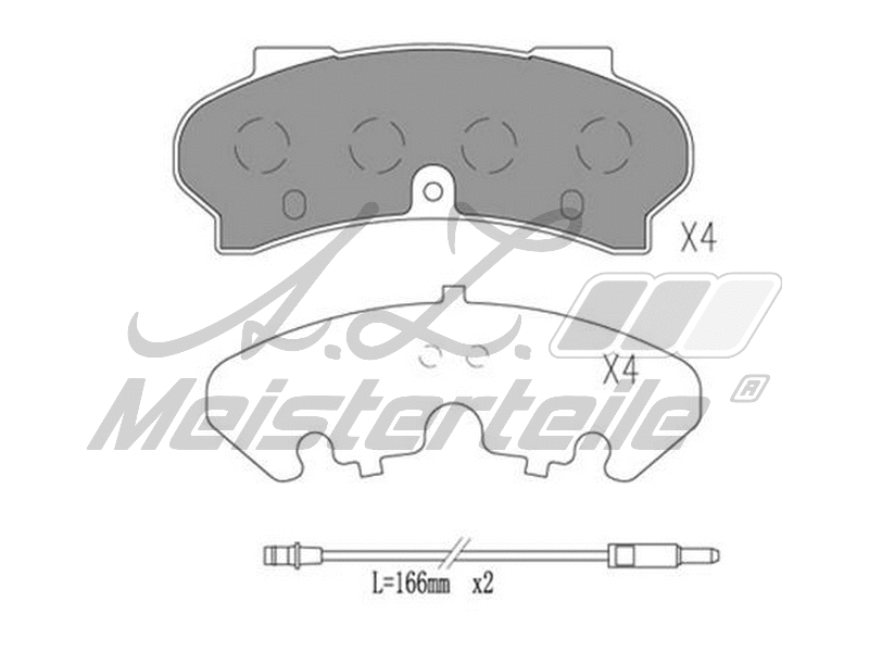 Brake Pad Set, disc brake (AZMT-44-022-2325)