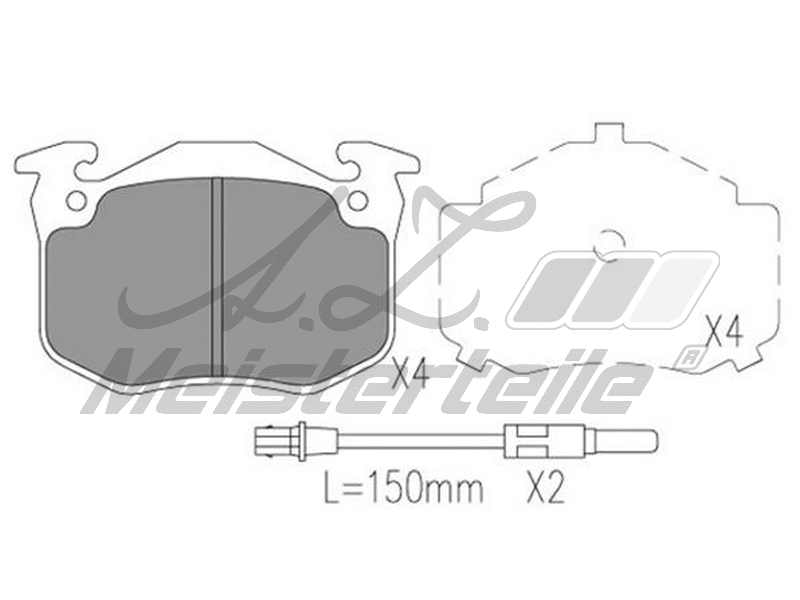 Brake Pad Set, disc brake (AZMT-44-022-1926)