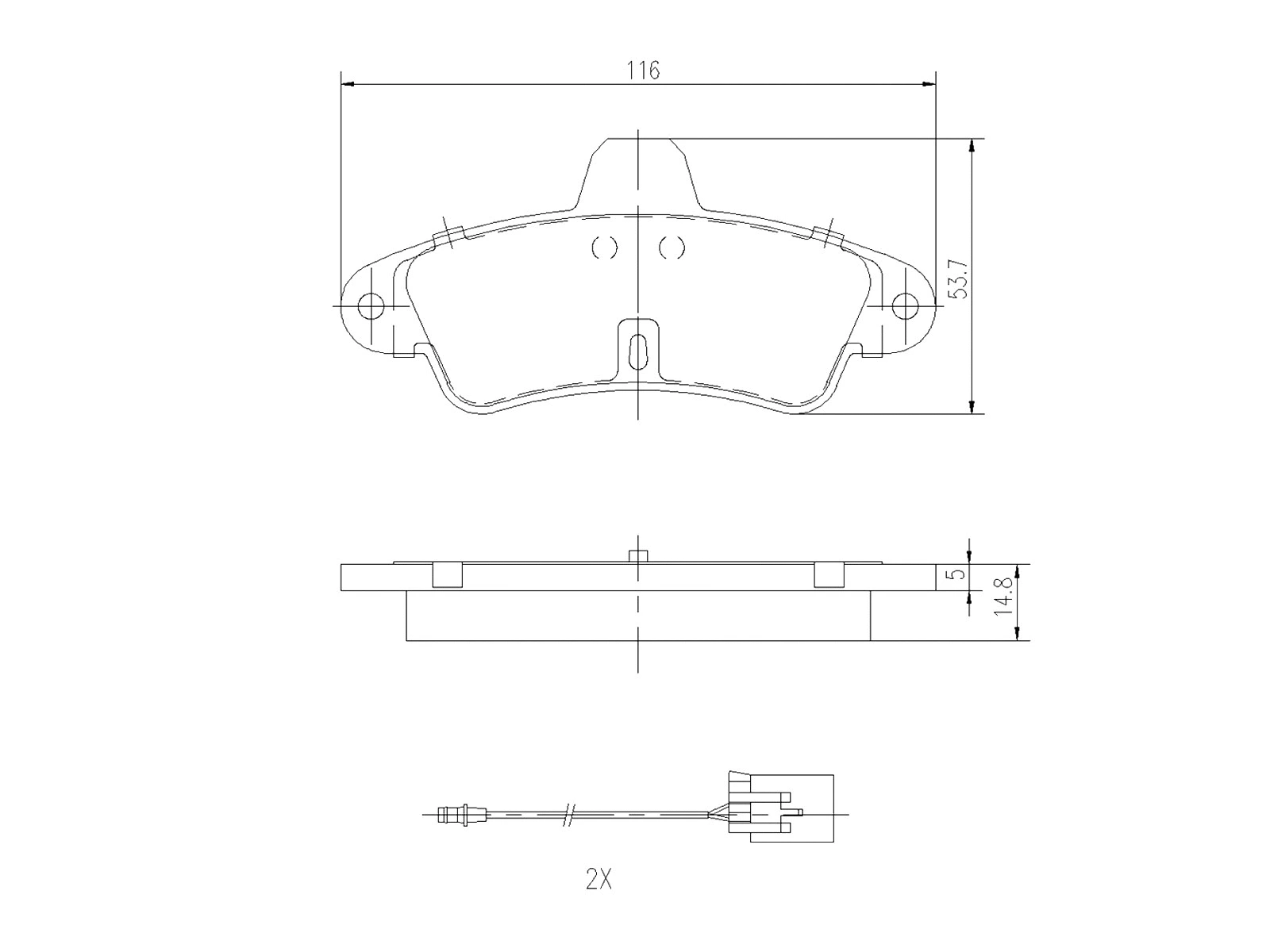 Brake Pad Set, disc brake (AZMT-44-022-1421)