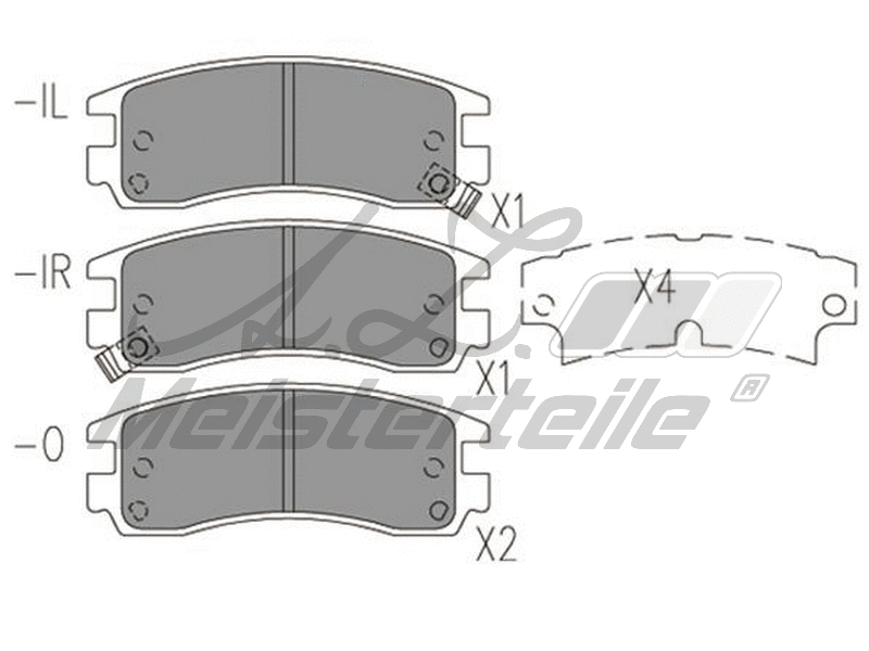 Brake Pad Set, disc brake (AZMT-44-022-1694)