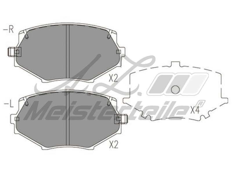 Brake Pad Set, disc brake (AZMT-44-022-1612)