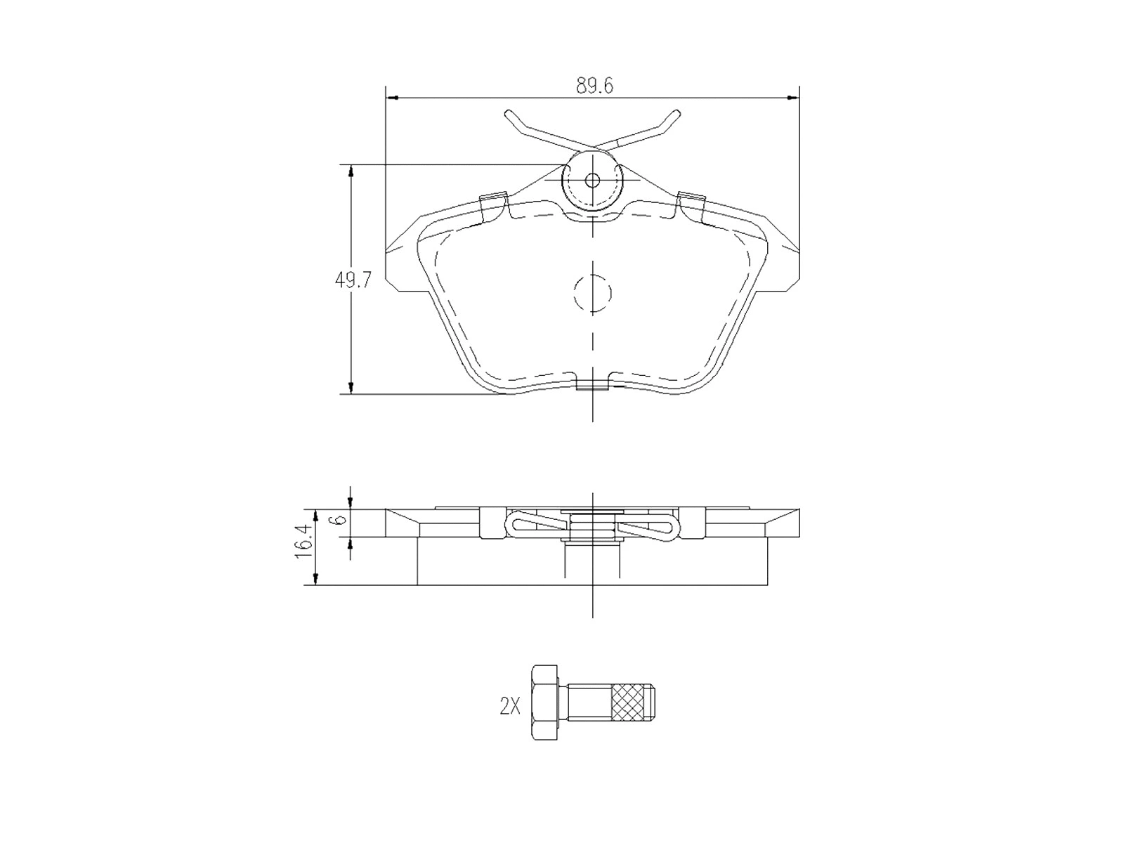 Brake Pad Set, disc brake (AZMT-44-022-1434)