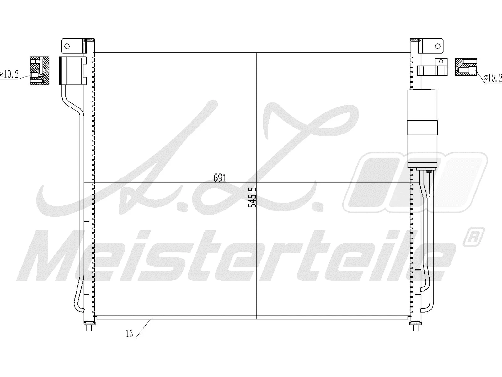 Condenser, air conditioning (AZMT-45-030-1259)