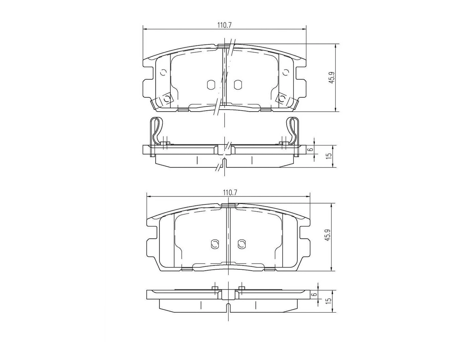 Brake Pad Set, disc brake (AZMT-44-022-1257)