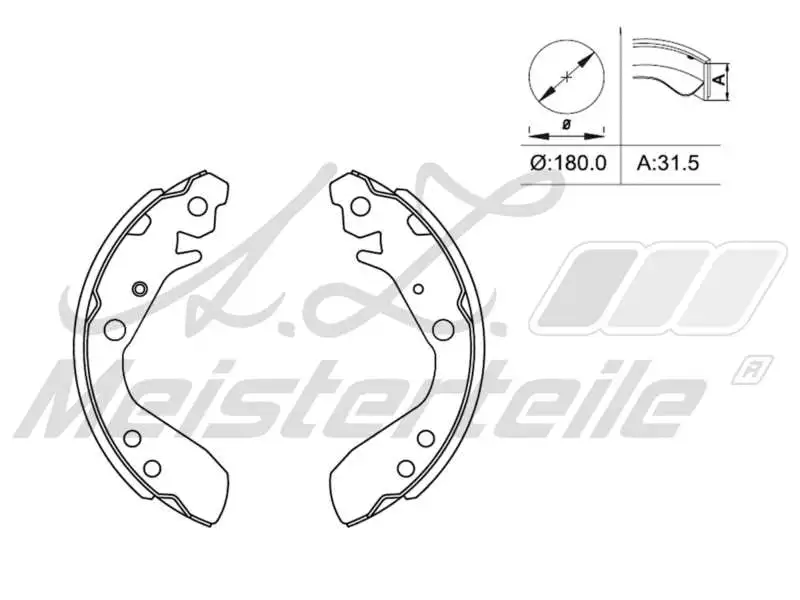 Brake Shoe Set (AZMT-44-026-1423)