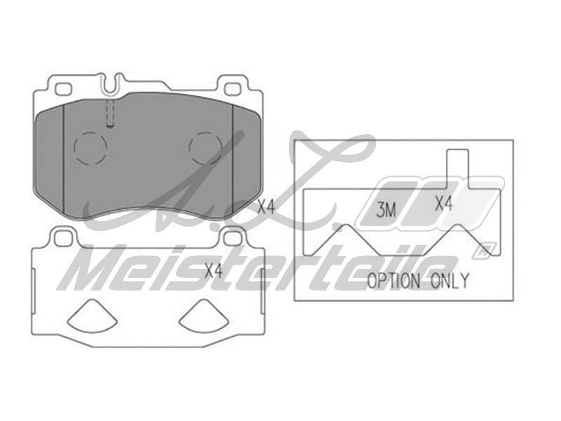 Brake Pad Set, disc brake (AZMT-44-022-1931)