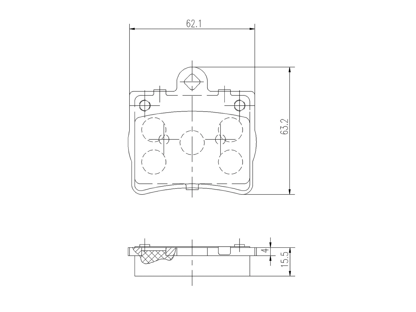 Brake Pad Set, disc brake (AZMT-44-022-1054)