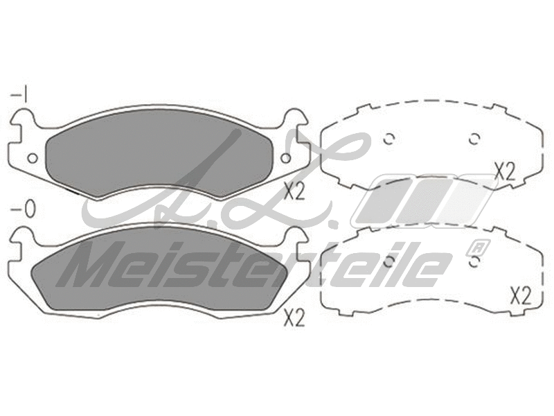 Brake Pad Set, disc brake (AZMT-44-022-1816)