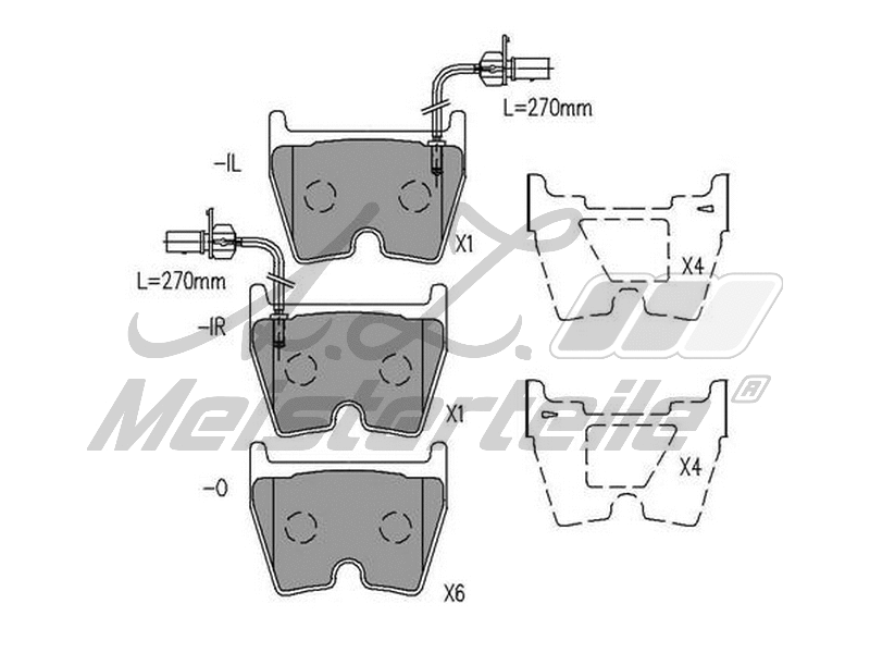 Brake Pad Set, disc brake (AZMT-44-022-1710)