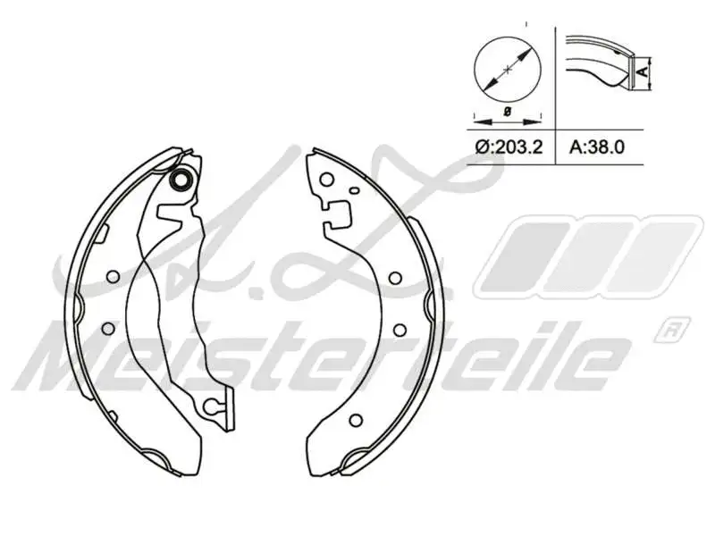 Brake Shoe Set (AZMT-44-026-1448)