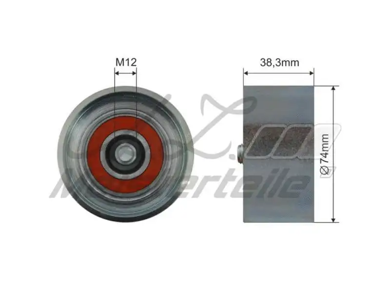 Deflection/Guide Pulley, V-ribbed belt (AZMT-20-031-2187)