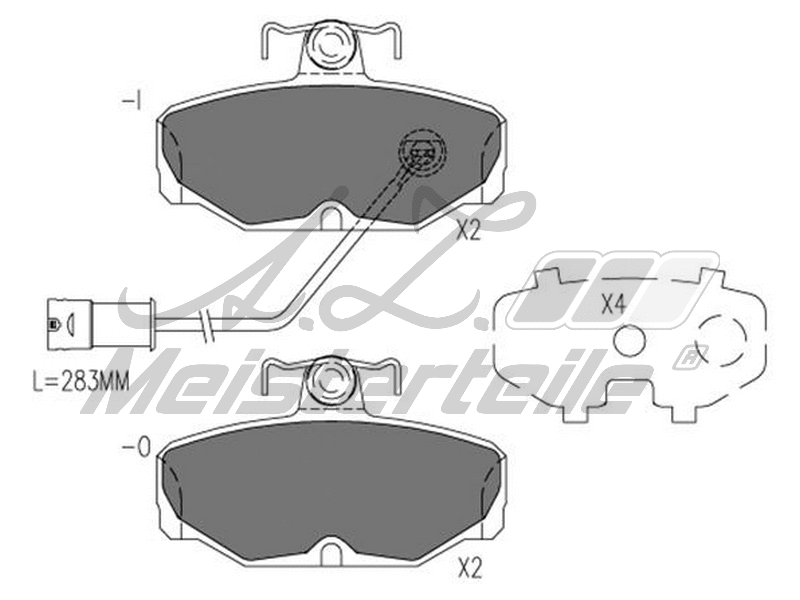 Brake Pad Set, disc brake (AZMT-44-022-2346)