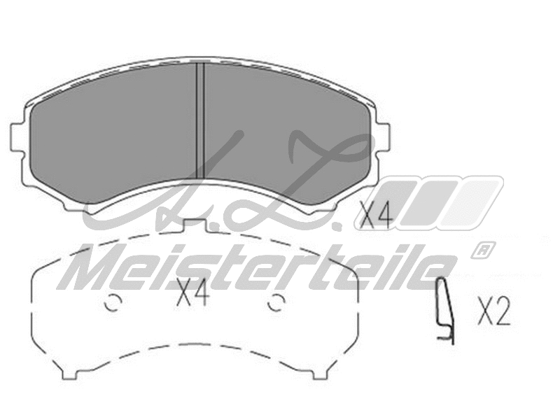 Brake Pad Set, disc brake (AZMT-44-022-2474)