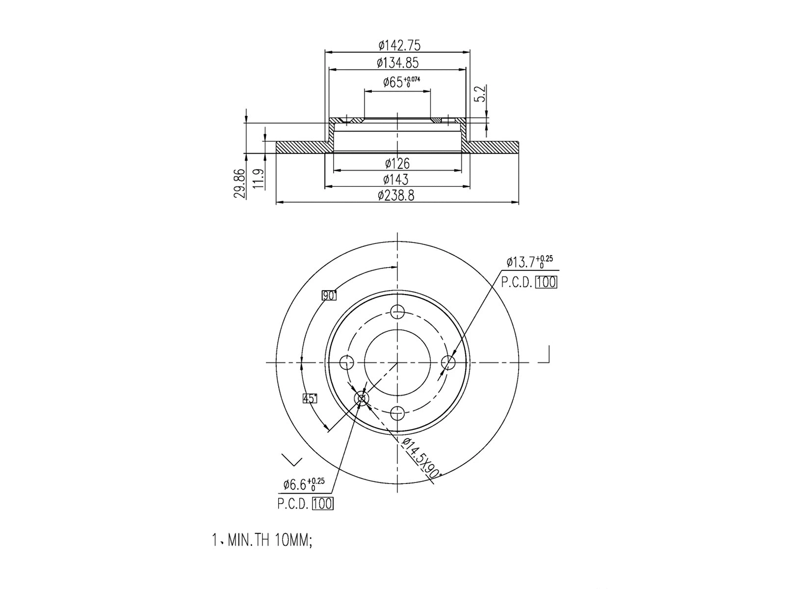 Brake Disc (AZMT-44-024-1024)