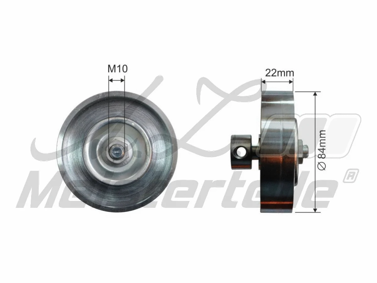 Deflection/Guide Pulley, V-ribbed belt