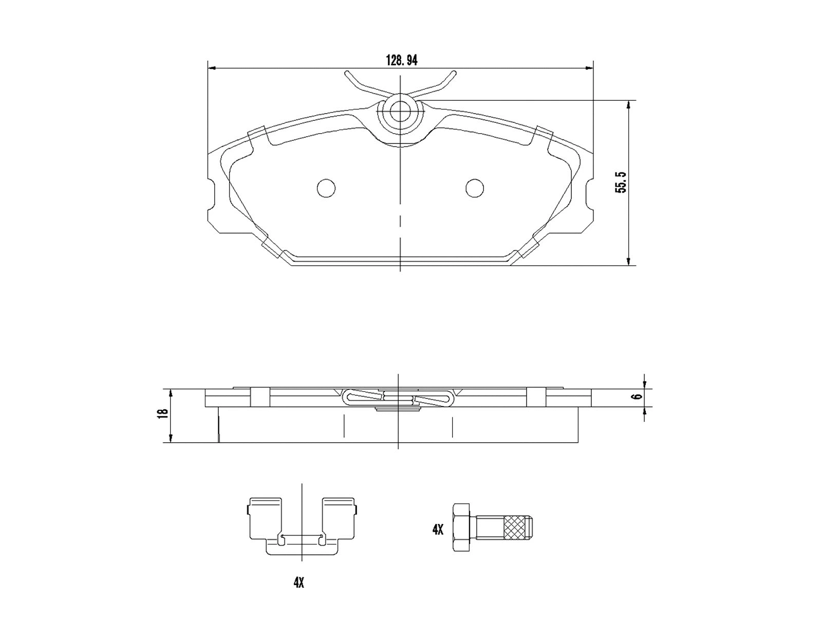 Brake Pad Set, disc brake (AZMT-44-022-1092)