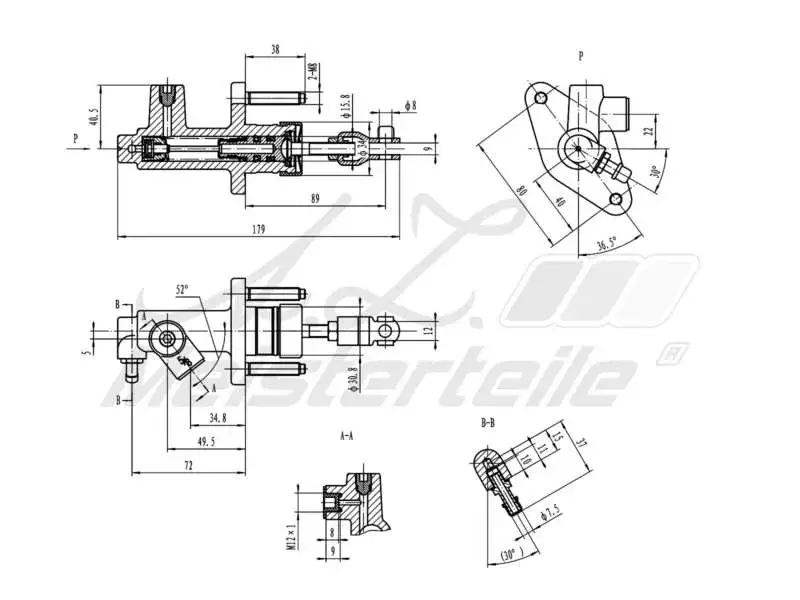 Master Cylinder, clutch (AZMT-47-030-1067)