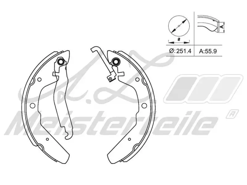 Brake Shoe Set (AZMT-44-026-1107)