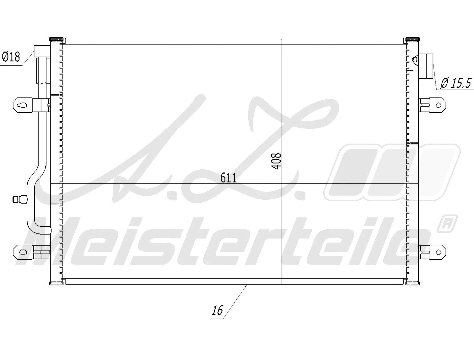 Condenser, air conditioning (AZMT-45-030-1276)