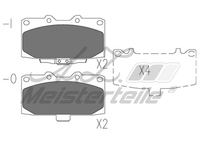 Brake Pad Set, disc brake (AZMT-44-022-2288)