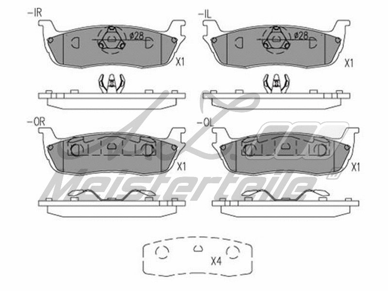 Brake Pad Set, disc brake (AZMT-44-022-2492)