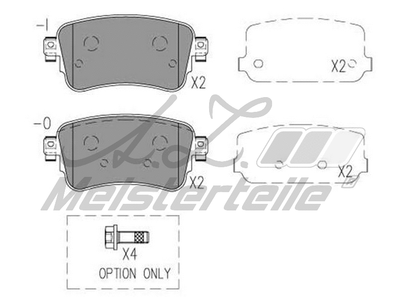 Brake Pad Set, disc brake (AZMT-44-022-1984)