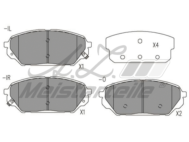 Brake Pad Set, disc brake (AZMT-44-022-1767)