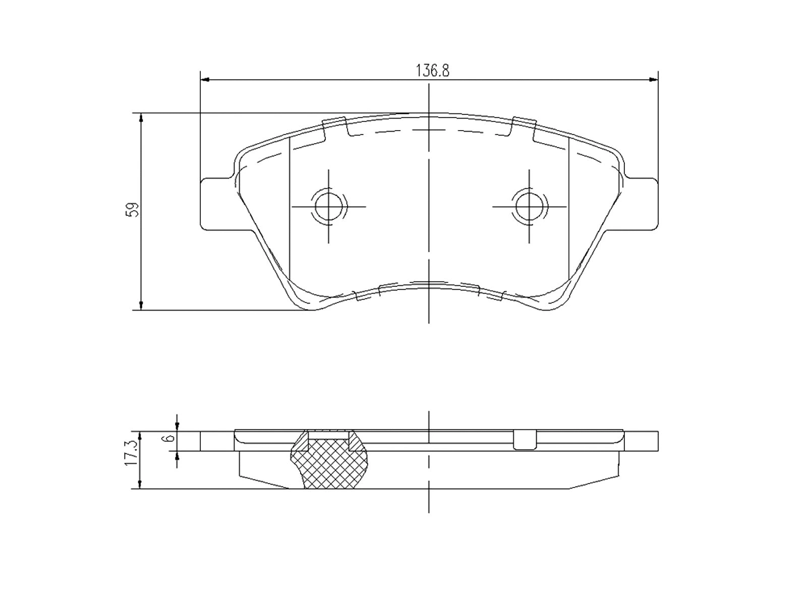 Brake Pad Set, disc brake (AZMT-44-022-1144)
