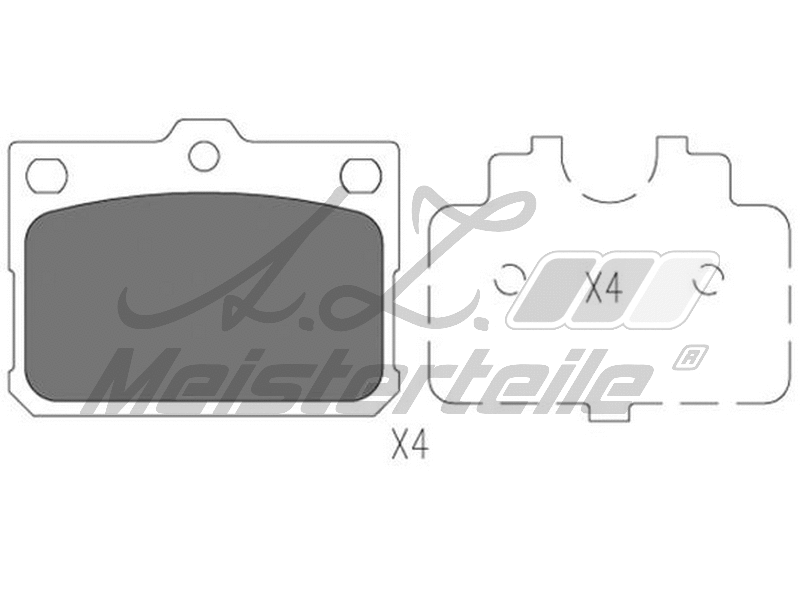 Brake Pad Set, disc brake (AZMT-44-022-1936)