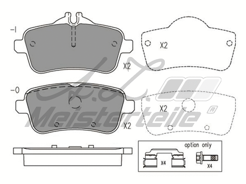 Brake Pad Set, disc brake (AZMT-44-022-1590)