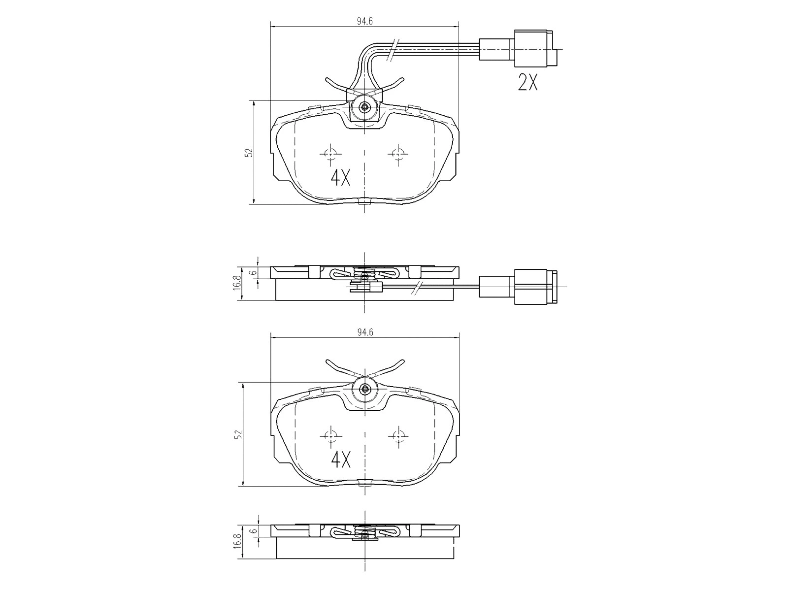 Brake Pad Set, disc brake (AZMT-44-022-1379)