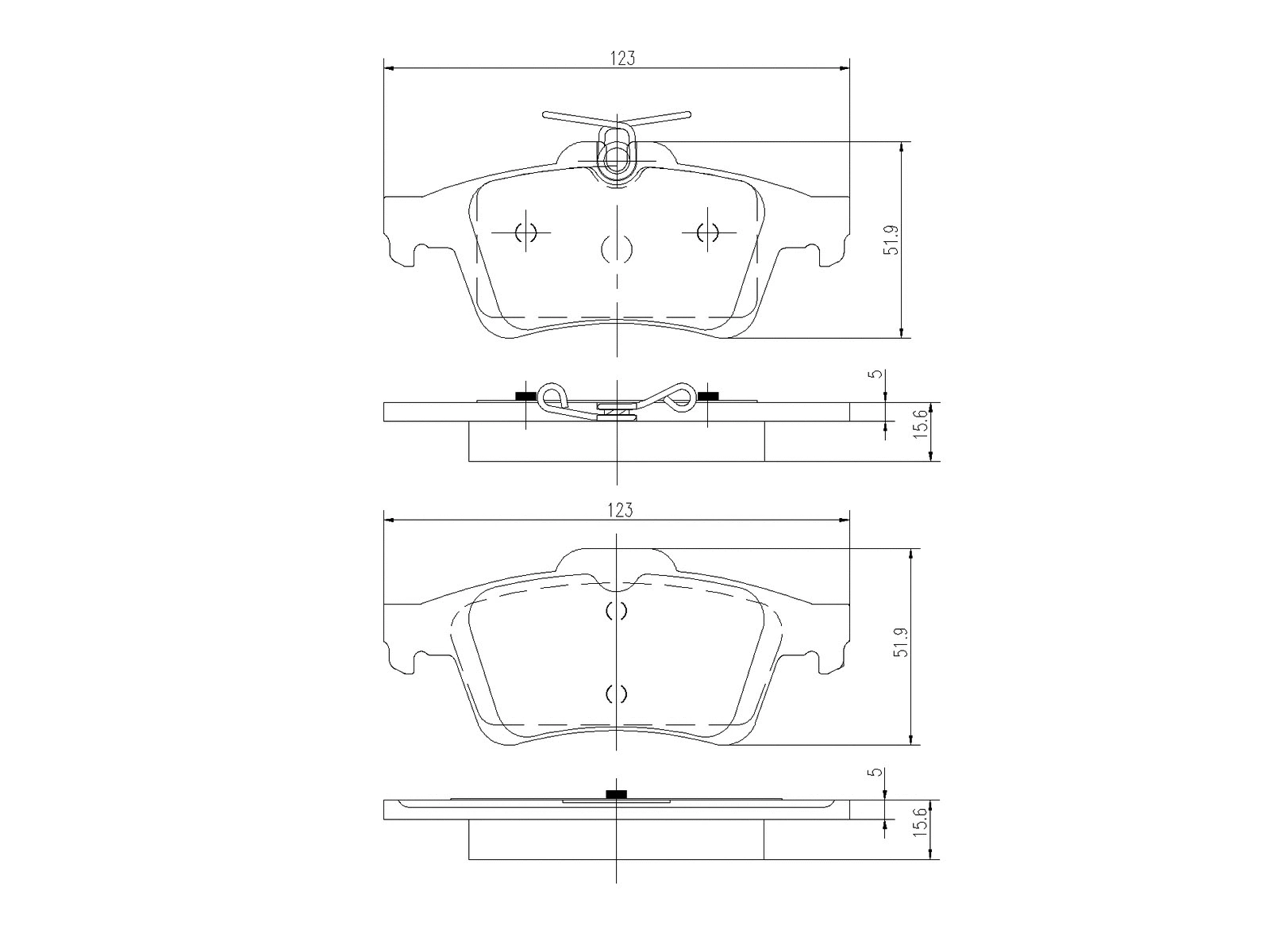 Brake Pad Set, disc brake (AZMT-44-022-1254)