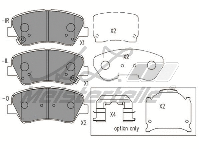 Brake Pad Set, disc brake (AZMT-44-022-2586)