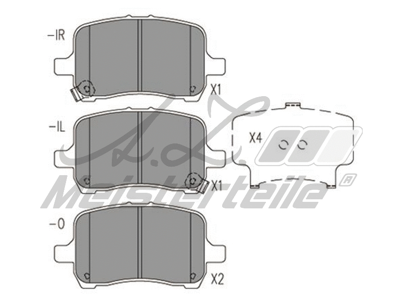 Brake Pad Set, disc brake (AZMT-44-022-2201)