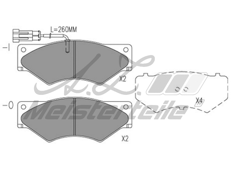 Brake Pad Set, disc brake (AZMT-44-022-1872)
