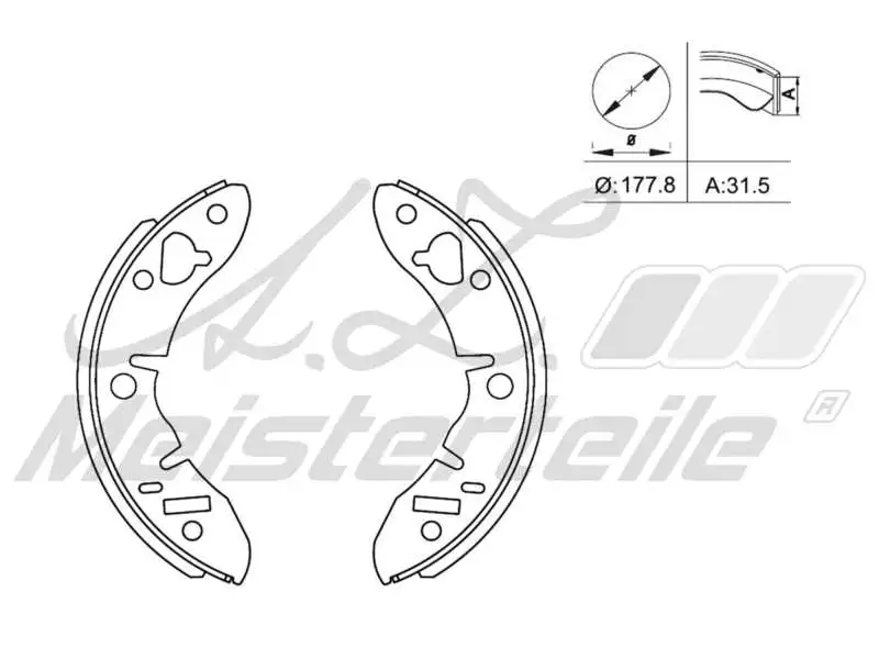 Brake Shoe Set (AZMT-44-026-1316)