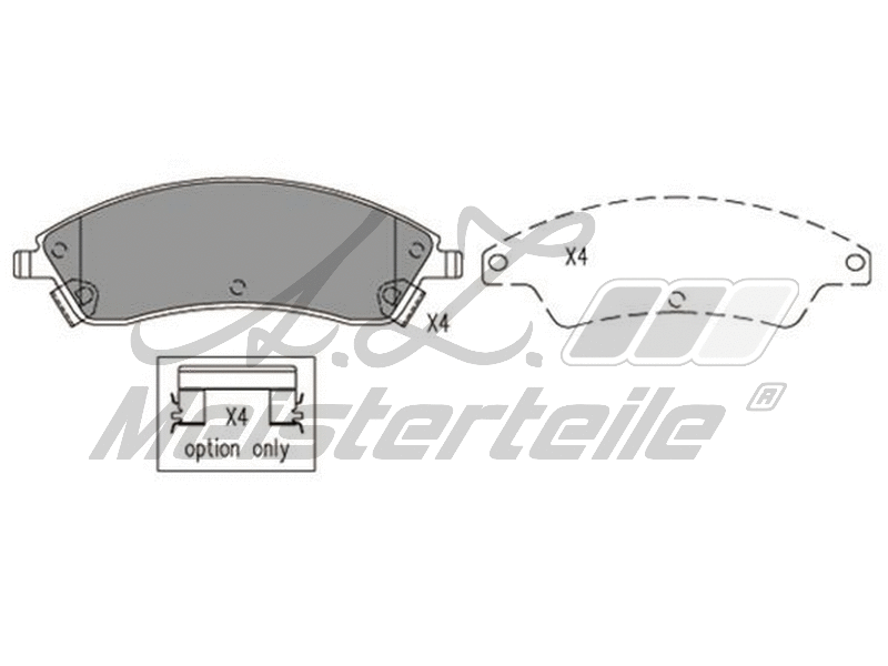 Brake Pad Set, disc brake (AZMT-44-022-1899)
